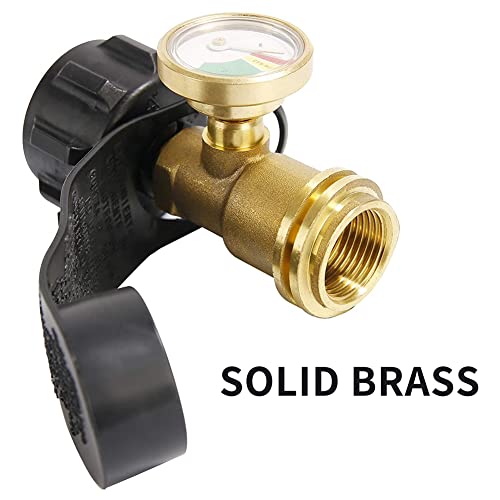 Lizusidtsy Propane Tank Gauge Level Indicator, Leak Detector, Gas Pressure Meter for RV,with Type 1 Connection