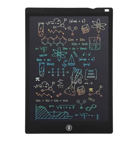 Image of LCD Writing Tablet, Digital Drawing Pad with Colorful Display, Electronic Notepad for Notes and Sketches 12-INCHES (Multicolour, Pack of 1)