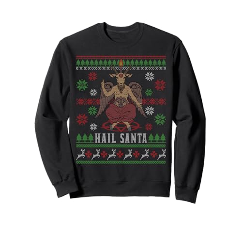 Hail Santa Heavy Pagan Solstice Gotische Weihnachtsziege Sweatshirt