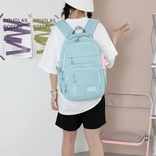 Mochila estética de nailon resistente con cómodas correas acolchadas para libros 6