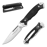 HOKC Officer's-2M | 320-100404 | Pocket Knife, EDC Knife by Official Dealer - Designed by Russian Master Aleksander Biryukov - Liner Lock, G10 Handle, Thumb Stud, Funger Flipper, Ball Bearing Pivot, Comfortable Pocket Clip, Long and Durable D2 Stainless Tool Steel Blade, Satin Finished - Ideal for Camping & Hunting