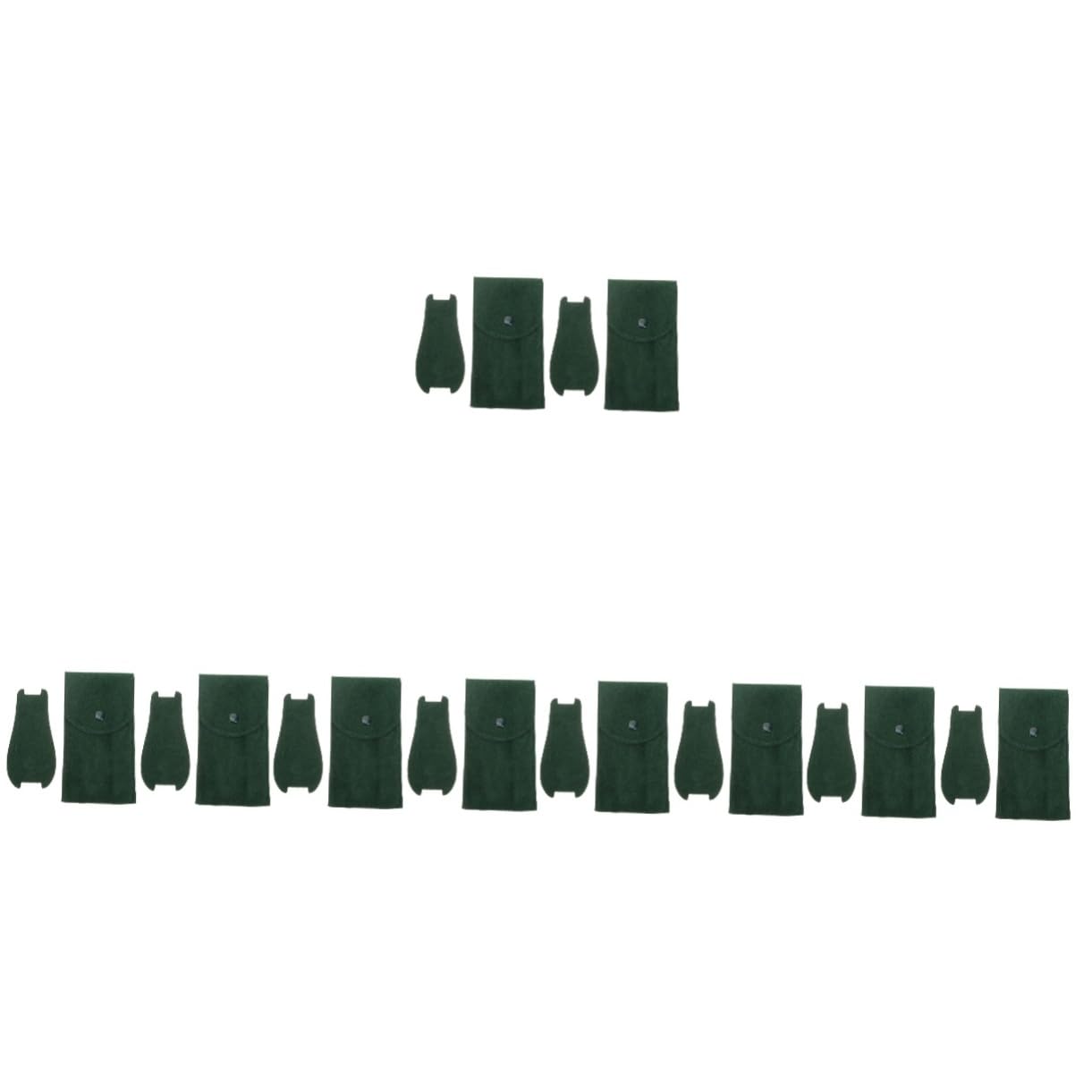 SOLUSTRE 5 Sätze Aufbewahrungstasche Ansehen Wasserdicht Sprechen Tragen Beutel Betrachten Schutz Uhrentasche Für Uhr Ärmel Reisen Juwelierorganisator Green Flanell 2 Stück * 5
