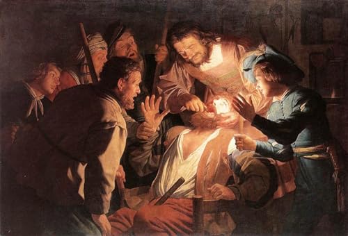 Cuadro el dentista Gerrit Van Honthorst: solucione paredes vacías con óleo clásico 60x90