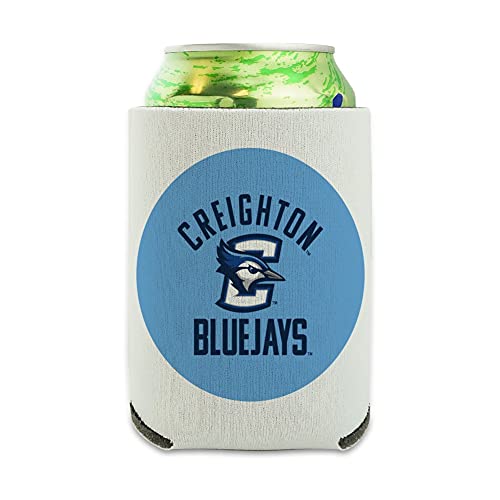 Creighton University Bluejays Can Cooler - Drink Sleeve Hugger Collapsible Insulator - Beverage Insulated Holder