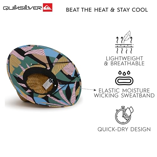 Image of Quiksilver Men's Wide Brim Outdoor Lifeguard Straw Sun Hat