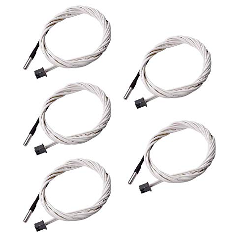 DollaTek 5Pcs 2M Thermistor-Temperatursensor HT-NTC100K 50 ℃ Hochtemperatur für 3D-Drucker