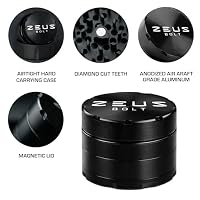 ZEUS Bolt 2 Metall Grinder, Kräutermühle & Gewürzmühle, 4-teilig, 55 mm – Ansicht 3