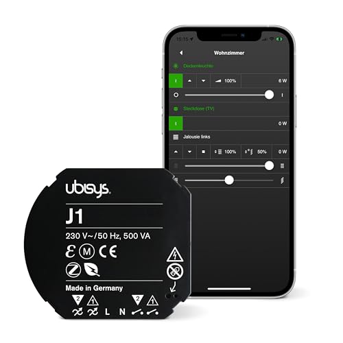 ubisys Zigbee Rollladensteuerung J1: Zigbee Funk-Jalousie-/Rollladenaktor zum Nachrüsten. Für eine intelligente Beschattung in Ihrem Smart Home.
