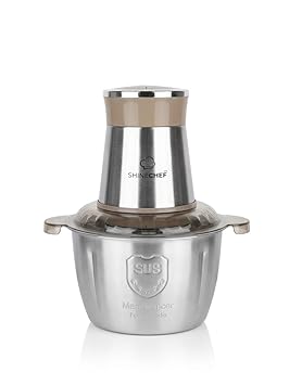 Electric Chopper 700W Heavy Duty Food Processor 2L Stainless Steel Bowl 2 Speed Meat Grinder Vegetable Cutter Onion Mincer Multipurpose Kitchen Chopper for Meat Vegetables Fruits