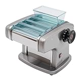Electric Pasta Maker, Automatic Noodle Machine 135W Commercial Dough Roller Maker, Stainless Steel Noodle Dough Pressing Machine for Home Restaurant (3 Blades for 2.5mm, 4mm & 9mm Flat Noodle)