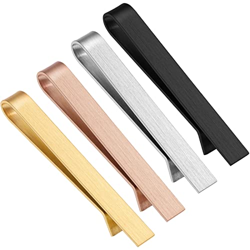 2.2 Inch Tie Clips For Men’s Regular Tie In Gift Box, Tie Bar & Pins Set For Necktie In Black Red White Blue Color, Suitable For Wedding Anniversary Valentine's Day Christmas Party Daily Wear #TOP7
