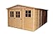 ABRI de Jardin en Bois Exterieur avec Les PLANCHERS IMPRÉGNÉ - Chalet en Pin/épicéa- H226x324x516 cm/15 m²- Construction de Panneaux- Rangement pour vélos, Remise à Outils- TIMBELA M337+M337G