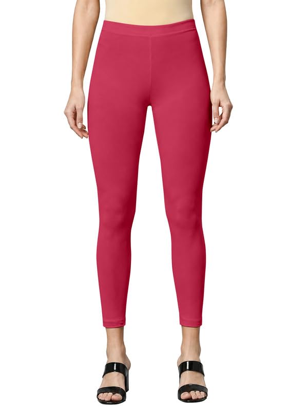 Image of TRENDMALLS Women's Microfiber Elastane Stretch Soft Cropped Leggings with Ultrasoft Waistband for Women