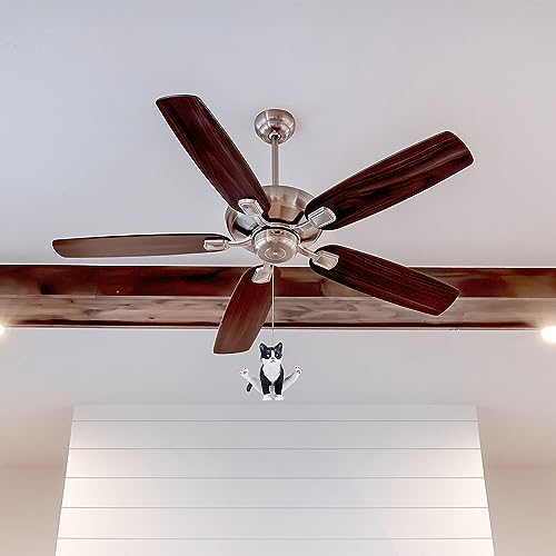 Dotlite Cat Ceiling Fan Pull Chain,Cute Realistic Gym Cat Fan String Pulls Charm Extension Decorative,12in 3mm Diameter Beaded Fan Light Pull Chains Extender Ornaments with Connector for Kids Room - Thumbnail 4