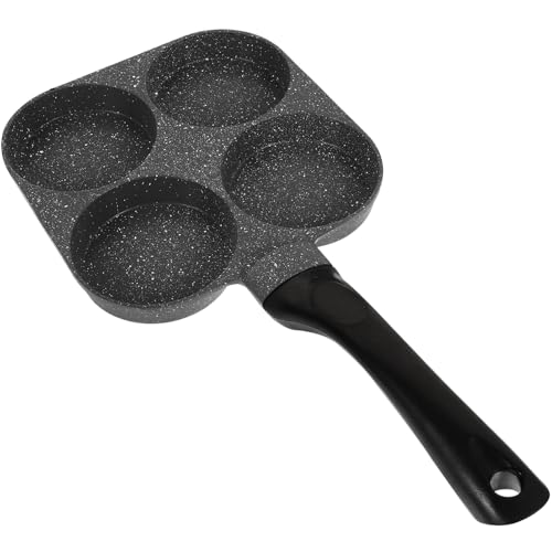 HOLIDYOYO Four-cavity Nonstick Frying Pan for Breakfast Cooking Easy to Clean Design for Omelets and Fried Eggs for Home Use