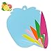 Set di coltelli da cucina per bambini e tagliere, set da cucina sicuro per bambini, 6 coltelli colorati/1 tagliere per fragole, coltello con bordi seghettati per frutta e verdura