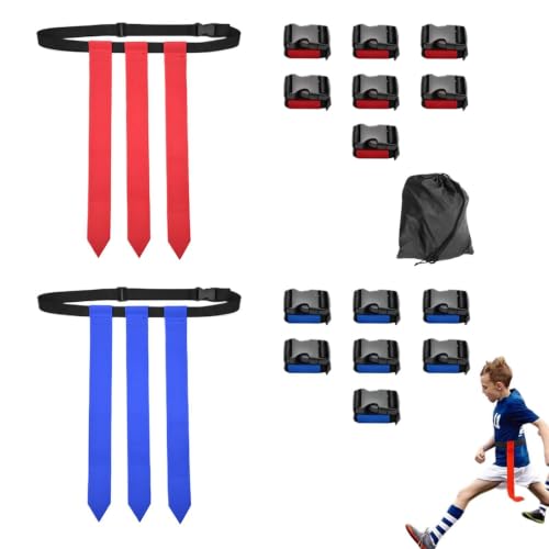 Cinturones de fútbol bandera con correas regulables y enganche de alta resistencia
