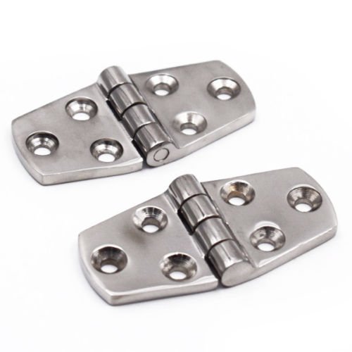 2PCS Stainless Steel Marine Boat Door Cabin Stamp Strap Hinge 3" x 1.5" Sturdy