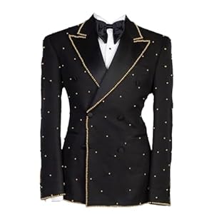 Luxury Men’s Suits 2 Pieces Blazer Pants Double Breasted Satin Peaked Lapel Formal Plus Size Wedding Suits