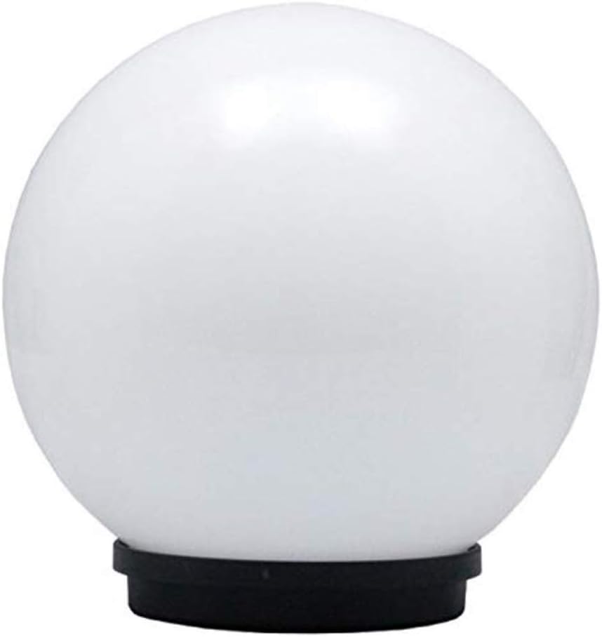- Sanleen 16 Inch Round White Unbreakable Globe Doom Light | Premium Decorative Lamp for Home Garden Pillers and Poles