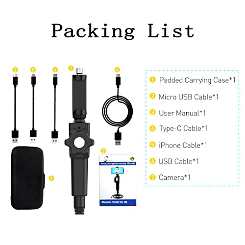 Borescopes 2.0MP Steering Industriële Endoscoop, 8.5mm Lens 1080P HD Bestuurbare Inspectiecamera, 2600mAh Batterij, Met… - Image 8