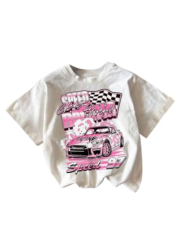 WDIRARA Toddler Girl's Graphic T Shirt Crew Neck Short Sleeve Tee Summer Top