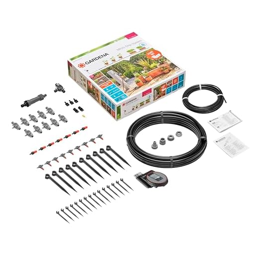 GARDENA startpaket blomkrukor M automatic: Det praktiska Micro-Drip-System-startpaketet med bevattningsdator för 7 krukor och 3 blomlådor (13002-20)