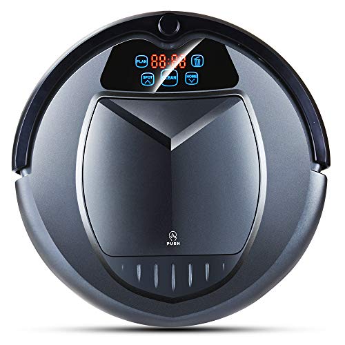 ZLAHY Cleaning Robot Robot Vacuum Cleaner,Intelligent Carpet Sweeper,Schedule,Virtual Blocker,Self Charge,Remote Control,Grey