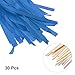 uxcell 30 Pcs Ribbon Sticks Chromatic Silk Ribbon Party Streamers for Wedding Activities, Valentines, Blue