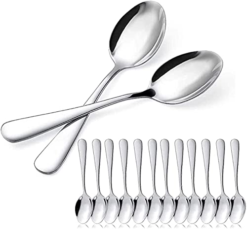 Besch 12 Cucharas De Postre Acero Inoxidable 15 X 3.2 Cm Cucharas De Postre