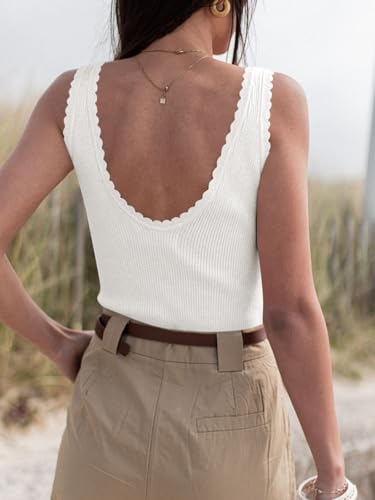 Tankaneo Womens V Neck Tank Tops 2025 Sleeveless Ribbed Knit Shirts Summer Casual Sexy Sweater Vest4