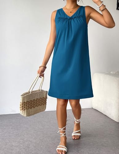 Ekouaer Women Cotton Nightgowns Sleeveless Sleep Shirts Lace Night Shirts Sleep Dress S-3XL4