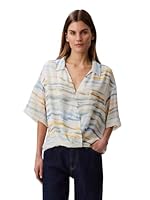 Calvin Klein Women's Chiffon Printed Wrap Top Cloud Cream