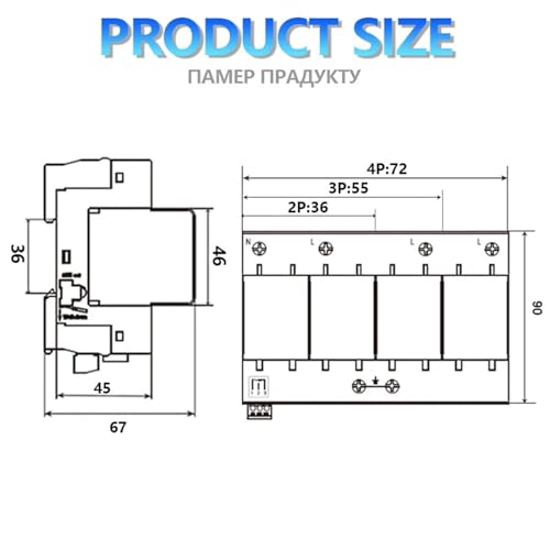 Parafoudre T1+T2 25KA haute performance électrique triphasé 385VAC