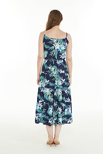 Image of Family Matching Hawaiian Clothes, Orchid Breeze Navy | Lightweight 100% rayon • Family matching outfits • Beach vacations • Luaus • Cruises • Family photos