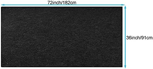 Fire Resistent Fireplace Hearth Protection Mat, Rectangular Hearth Guard Pad, Gas Grill Splatter Mat Heat Resistant Non Slip Patio Backyard Floor Patio Protective Rug(182cm*91cm)