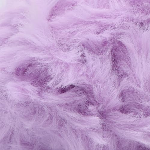 Image of NICEEC 2 Skeins Soft Faux Fur Yarn 70yds,3.53oz- 34#Purple | Crochet & Knit, DIY Project Starter Kit,Handbag,Sun Hat,Shoes, Shopper Bag