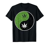 Weed Yin Yang Cannabis Leaf Pot Spiritual Stoner 420 Gift T-Shirt