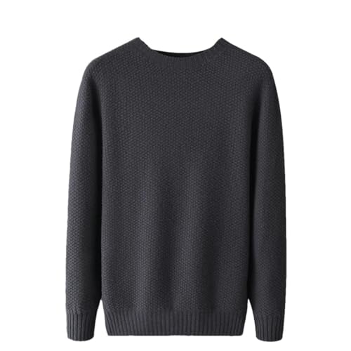 Men's Merino Wool Sweater Crewneck Winter Thin Solid Color Sweater Pullover