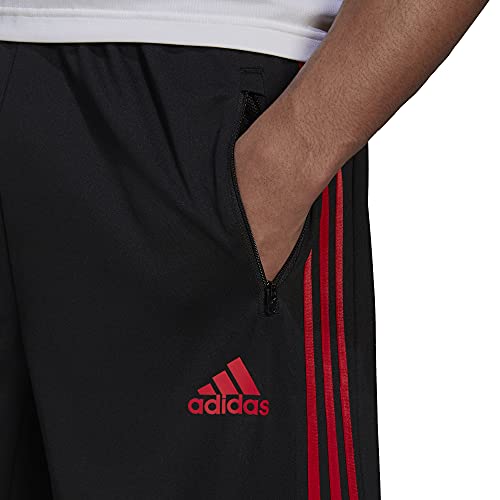 Adidas Men's Size Designed 2 Move 3-Stripes Primeblue Shorts, Black/Scarlet, 3X-Large/Tall #TOP5
