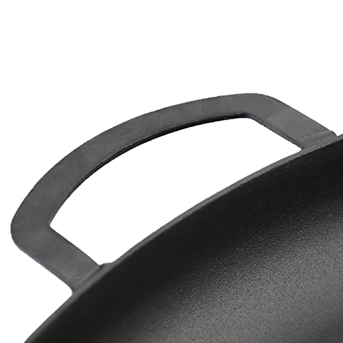 Keleday 17.3 Inch Round Griddle Pan With Two Handles Pre-Seasoned Grill Pan For Outdoor Bbq Use Carbon Steel Paella Pan For Stove Top Flat Top Grill With Detachable Legs Large Camping Pan #TOP7