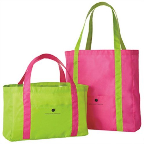 Amazon｜ベネトン エコトートバッグ(2個セット) ピンク×グリーン