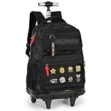 Mochila de Rodinha e Costas Super Ma rio Premium Preto Luxcel