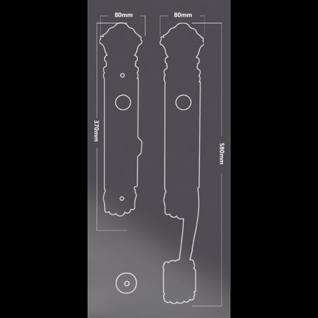 Cerraduras de puerta de villa de madera maciza, cerradura de golpe de doble puerta en folio, cerraduras de golpe de doble tirón