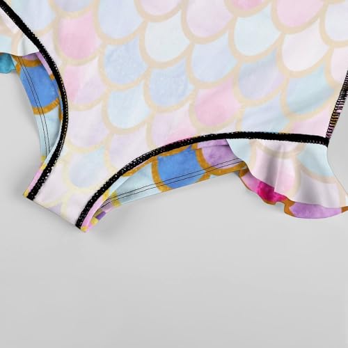 Image of Girls One Piece Swimsuit Cute Alpacas Hearts Stars Ruffles Swimwear Bathing Suits 3-12 Years