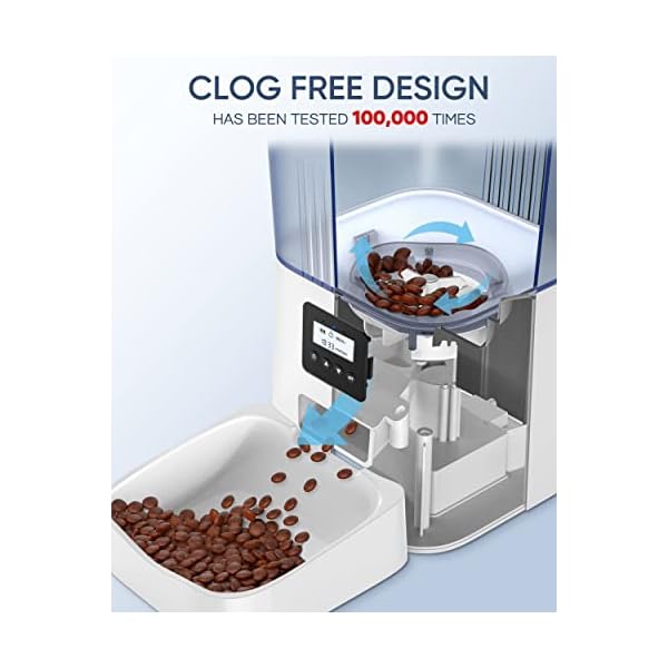 Asapet 4L Automatic Cat Feeders and 2L Cat Water Fountain, Automatic