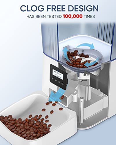 Asapet 4L Automatic Cat Feeders and 2L Cat Water Fountain, Automatic Pet Feeder Automatic Dog Feeder Dog Water Dispenser… - Image 5