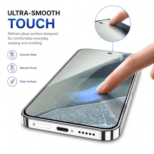 Image of FIRST MART Borderless Tempered Glass for Google Pixel 11 Pro with Cable ProtectorInstallation Kit | Edge-to-Edge, 9H Scratch Resistant, Case-Friendly | Pack of 1