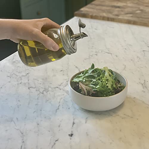 Jarware Stainless Steel Oil Cruet Lid, Regular Mouth Mason Jar Pour Spout Lid by Jarware - Image 4
