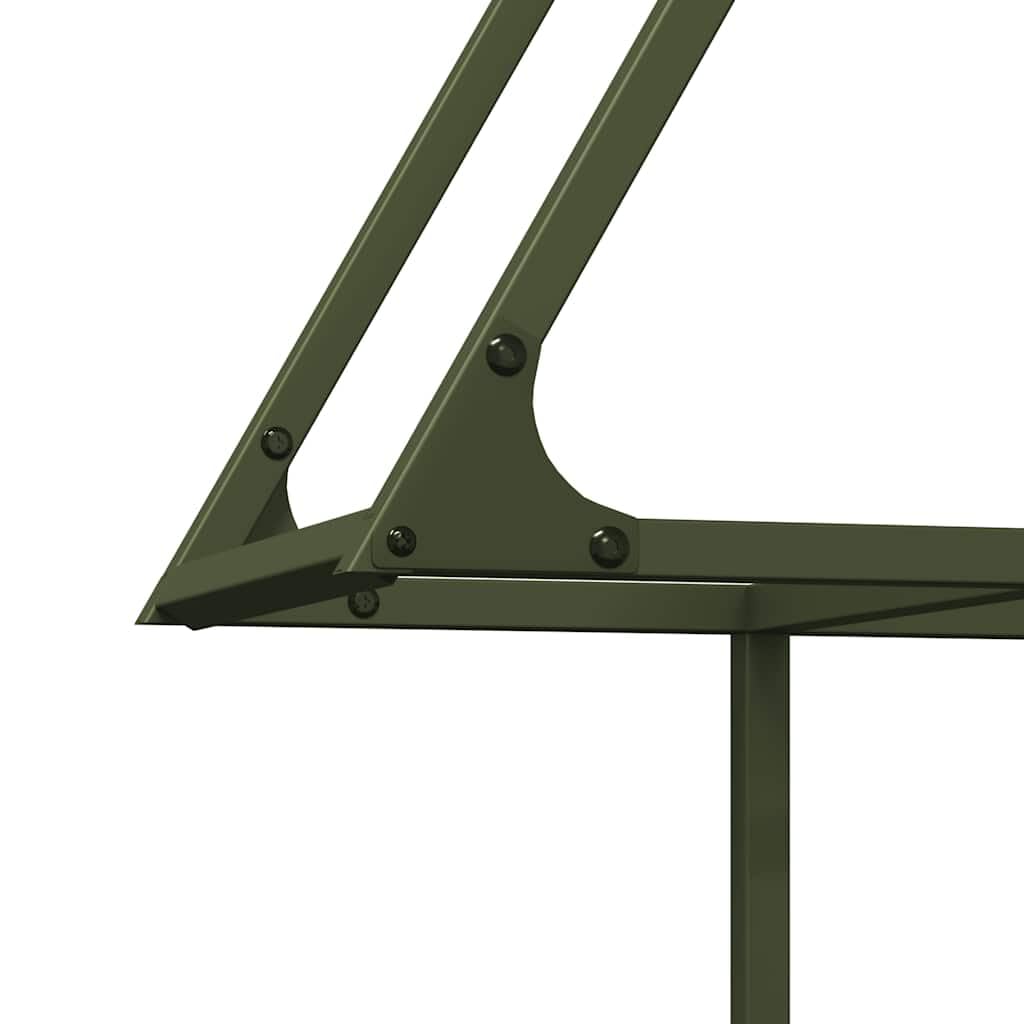 Brennholzregal Olivgrün aus kaltgewalztem Stahl 80 x 25 x 90 cm, 100 kg Traglast, Kaminholzhalter für innenbereich, wohnzimmer, kamin, ofen, terrasse, garten, schuppen